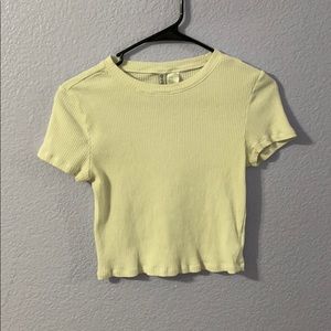 White H&M Cropped Tee